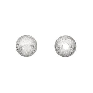 Bead, silver-plated brass, 10mm stardust round. Sold per pkg of 10.