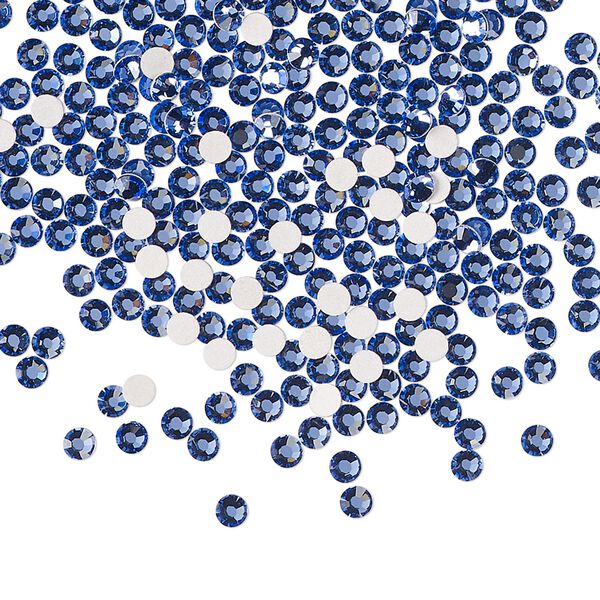Flat back 144pk blue violet foil back, Preciosa MAXIMA Czech crystal hotfix rhinestone 2.3-2.5mm chaton rose round SS8 image number 0