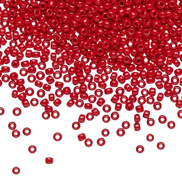 Seed bead, TOHO BEADS®, glass, pkg/7.5g, #11 round, opaque pepper red (TR-11-45). image number 0
