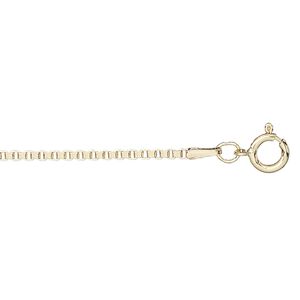 Chain 1pkg1 12Kt gold-filled Venetian box, 1.5mm / springring clasp, Gossamer™ 18 inch