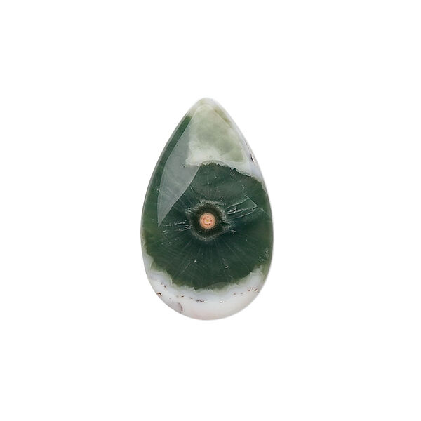 Cabochon, ocean jasper (natural), 23x14mm calibrated pear, B grade, Mohs hardness 6-1/2 to 7. Sold individually. image number 0