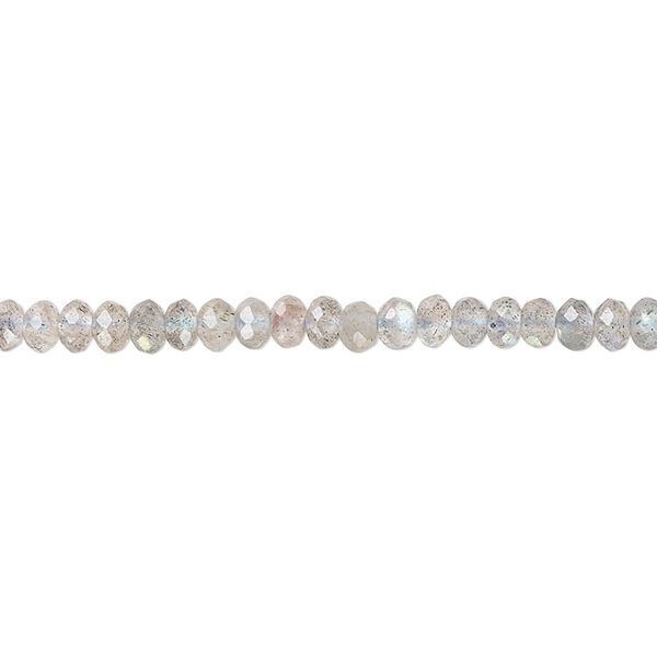 Labradorite 1pkg1, faceted rondelle bead natural 15.5-16 inch 3x2mm image number 0