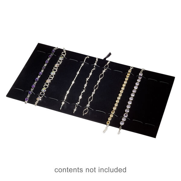 Display insert, bracelet and watch, velveteen, black, 14 x 7-3/4 inches. Sold individually. image number 2