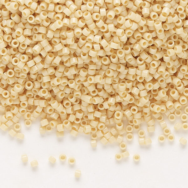Seed bead, Delica®, glass, pkg/7.5g, #11 round, opaque pear (DB-1131). image number 0