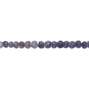 Quartz 1pkg1, hand-cut faceted rondelle bead 12 inch 3x2mm-4x3mm