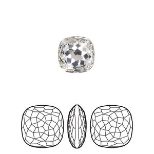 Fancy stone 96pk crystal foil back, Swarovski® 10mm thin cushion 4483