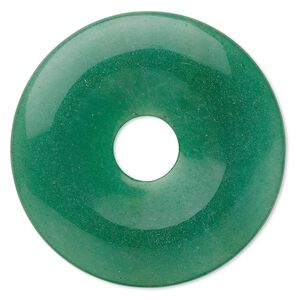 Green aventurine 1pkg1, donut focal natural 50mm