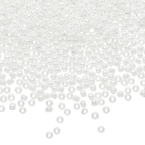 Seed bead, TOHO BEADS®, glass, pkg/50g, #11 round, opaque luster white (TR-11-121).