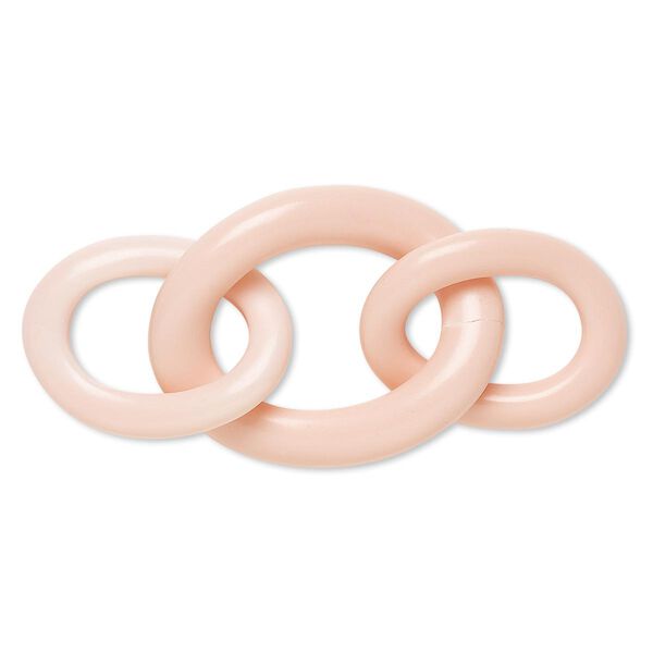 Chain, resin, pink, 2-3/4 x 1-1/4 inches with 31x22mm and 40x30mm oval link. Sold individually. image number 0