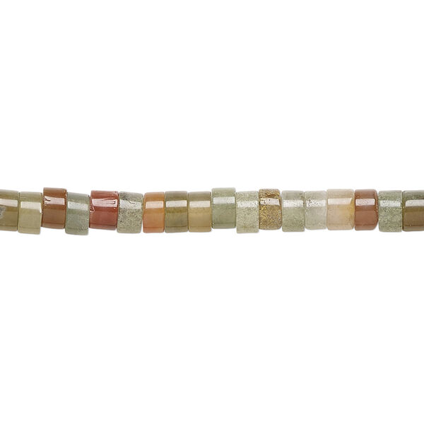 Bead, fancy jasper (natural), 4x2mm heishi, B grade, Mohs hardness 6-1/2 to 7. Sold per 15-1/2" to 16" strand. image number 0