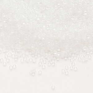 Seed bead, Miyuki, glass, pkg/35g, #15 rocaille, transparent crystal clear, (RR-131).