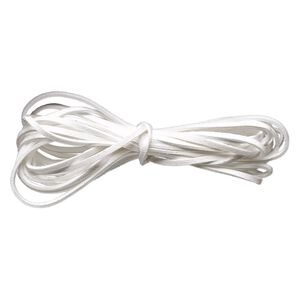 Cord, faux suede lace, white, 3mm. Sold per pkg of 5 yards.