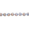 Bead, glass 1pkg8, multicolored, 14mm round with hand-painted spiral. image number 1