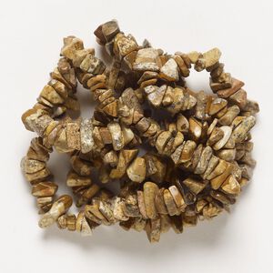 Picture jasper 1pkg1, chip bead natural 32 inch small to extra-large