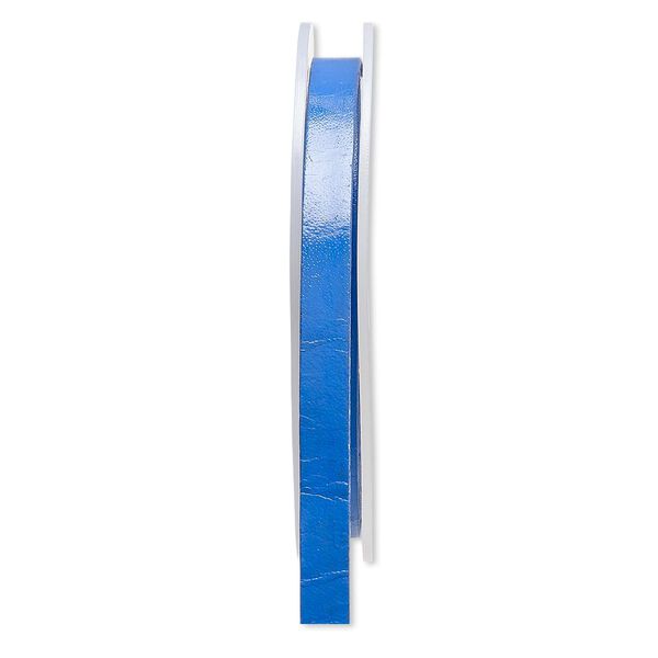 Cord, leather, blue, 8mm flat. Sold per 25-yard spool. image number 0