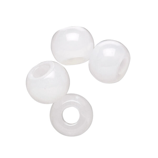 Bead, Dione®, snow quartz (natural), 12x9mm hand-cut rondelle, B grade, Mohs hardness 7. Sold per pkg of 4. image number 0