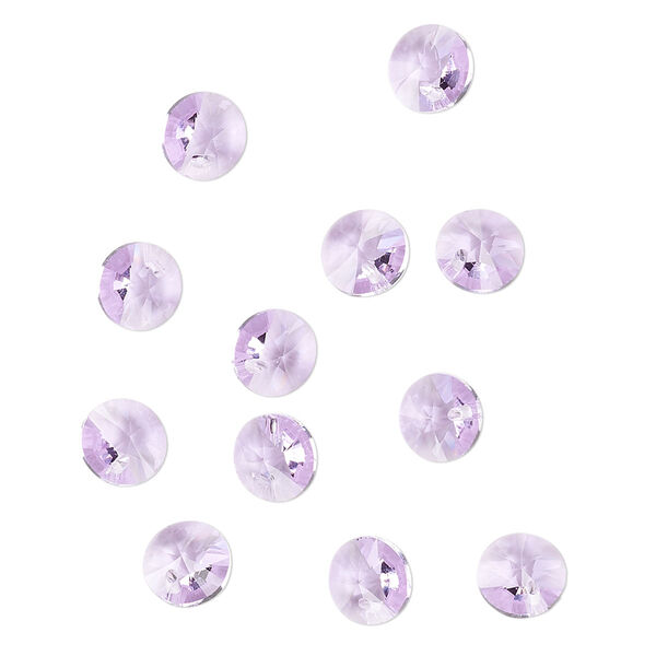 Drop 12pk violet, Crystal Passions® 6mm pendant mini disk 6428 image number 1