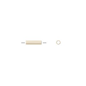 Bead, 14Kt gold-filled, 8x2mm five-sided tube. Sold per pkg of 4.