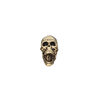 Bead, pewter (tin-based alloy), pkg/1, antique gold plate, 14x10mm skull. image number 0