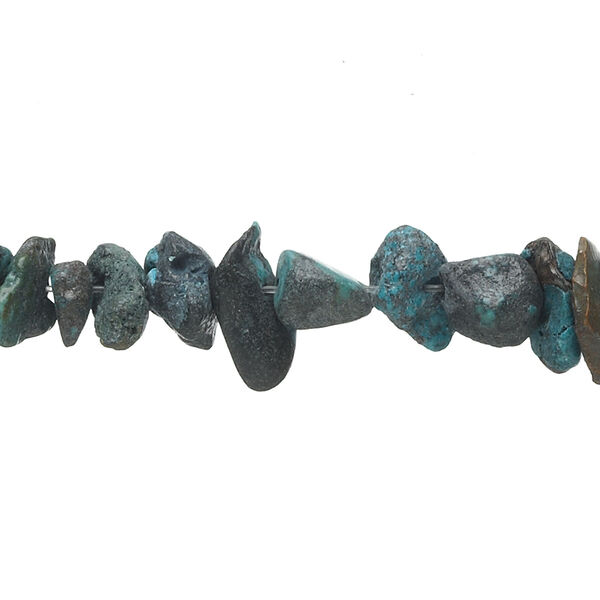Bead, turquoise (dyed / waxed), small to large chip, Mohs hardness 5 to 6. Sold per 15-1/2 to 16-inch strand. image number 0
