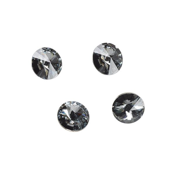 Chaton 144pk crystal silver night foil back, Swarovski® 8.16-8.41mm rivoli SS39 1122 image number 0