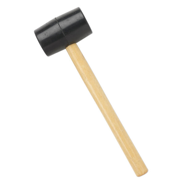 Mallet, rubber and wood, black, 10 inches with 46mm head. Sold individually. image number 0