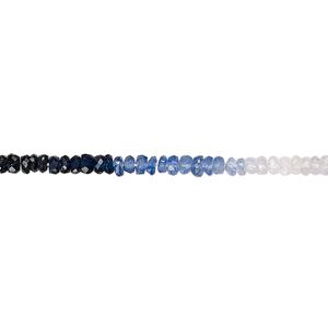 Sapphire 1pkg1, hand-cut faceted rondelle bead 15.5-16 inch 2x1mm-3x2mm