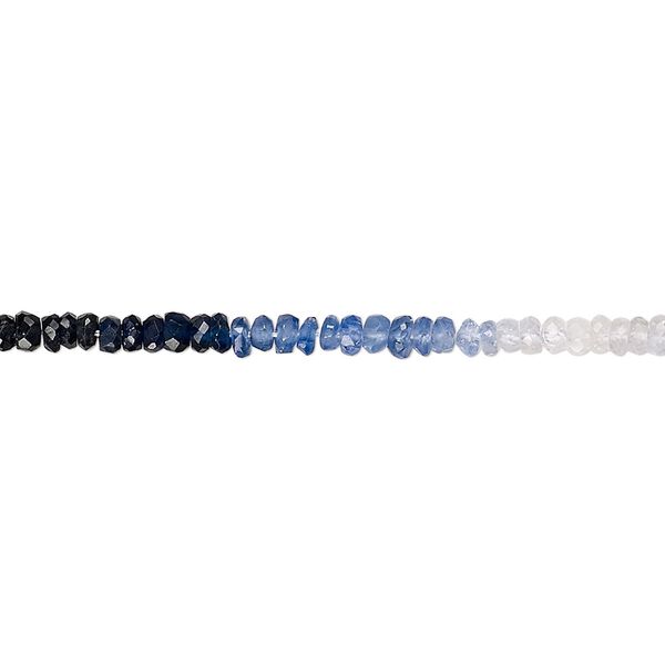 Sapphire 1pkg1, hand-cut faceted rondelle bead 15.5-16 inch 2x1mm-3x2mm image number 0