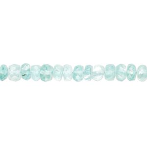 Apatite 1pkg1, hand-cut faceted rondelle bead natural 13 inch 5x2mm-6x4mm
