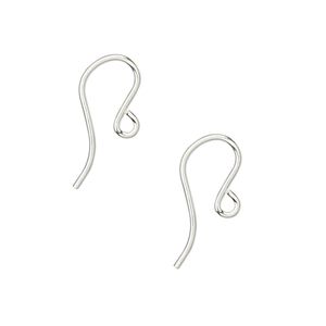 Ear wire shepherd's hook 1pkg2 sterling silver, 12mm / open loop, 21 gauge 1 pair
