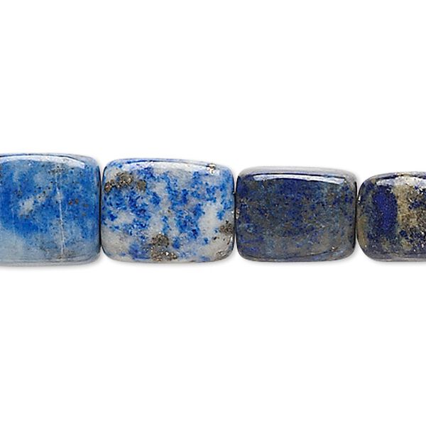 Bead, lapis lazuli (natural), mini to medium rectangular nugget, Mohs hardness 5 to 6. Sold per 15-inch strand. image number 0