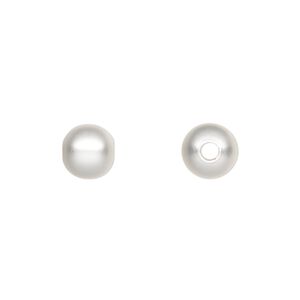 Bead, silver-plated brass with satin finish, 8mm round. Sold per pkg of 100.
