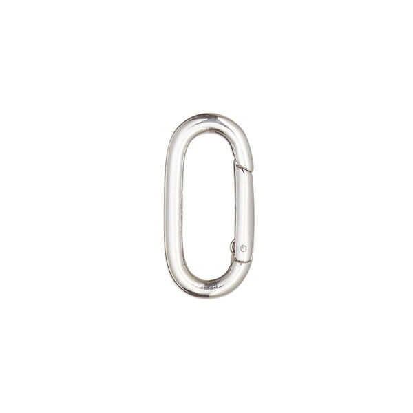 Clasp self-closing hook 1pkg1 sterling silver 20x10mm oval image number 0