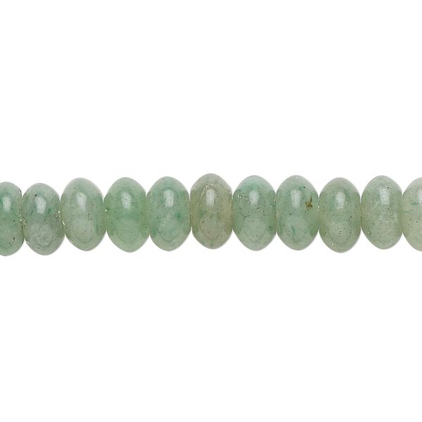 Green aventurine 1pkg1, rondelle bead natural 15.5-16 inch 8x4mm image number 0