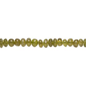 Grossularite garnet 1pkg1, hand-cut rondelle bead natural 14 inch 4x2mm-5x3mm