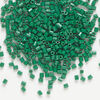 Seed bead, Dyna-Mites&trade;, glass, 1pkg1/2kg, #11 2-cut hex, opaque pine green (774 11/0 2CUT) image number 0