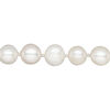 Pearl, cultured freshwater (bleached), white, 8-9mm semi-round, Mohs hardness 2-1/2 to 4. Sold per 72-inch strand. image number 0