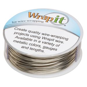 Wire, Wrapit®, nickel silver, half-hard, round, 20 gauge. Sold per 0.25-pound spool, approximately 82 feet.
