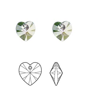 Drop 4pk crystal paradise shine, Crystal Passions® 10mm pendant heart 6228