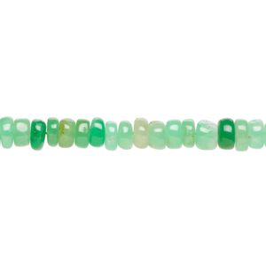 Chrysoprase 1pkg1, hand-cut rondelle bead natural 8 inch 5x2mm-6x3mm