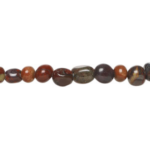 Multi-jasper 1pkg1, pebble bead natural, 15 inch small