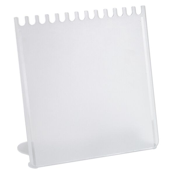 Display, chain and necklace, acrylic, frosted clear, 11-1/4 x 10-1/2 x 4-3/4 inches. Sold per pkg of 4. image number 0