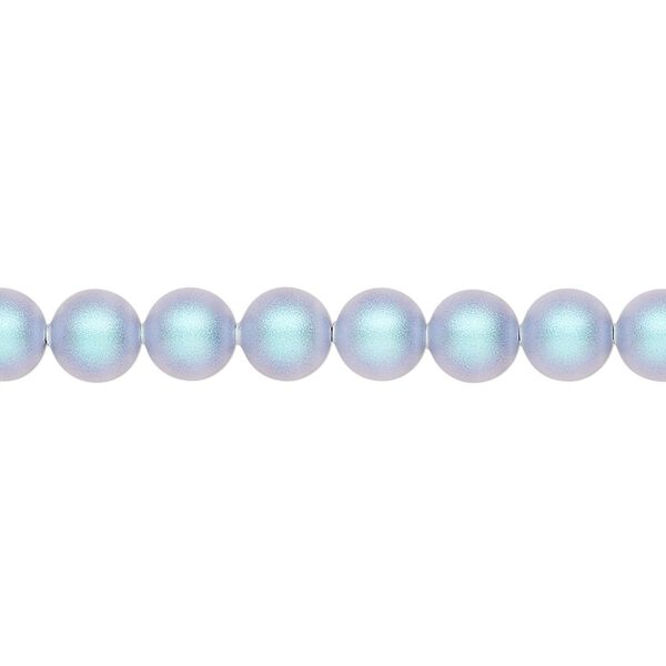 Pearl 50pk iridescent light blue, Crystal Passions® 6mm round 5810 image number 0