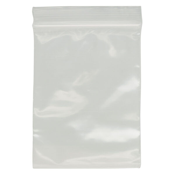 Bag, Tite-Lip™, plastic, clear, 3x4-inch top zip. Sold per pkg of 1,000. image number 1