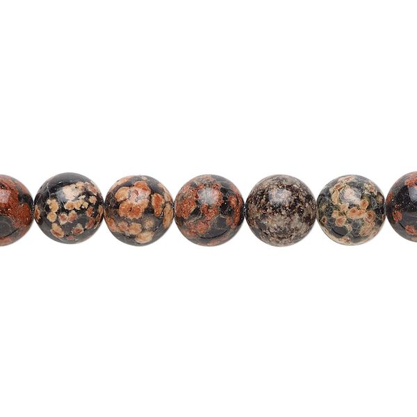 Red snowflake jasper 1pkg1, hand-cut round bead natural 15.5-16 inch 8mm image number 0