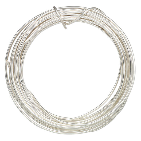 Wire, ParaWire™, silver-plated copper, round, 16 gauge. Sold per 15-foot section. image number 0