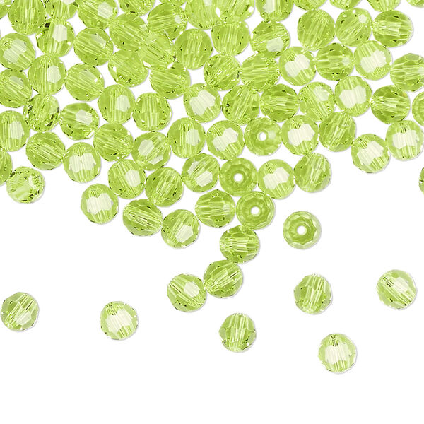 Bead 720pk citrus green, Swarovski® 4mm round 5000 image number 0