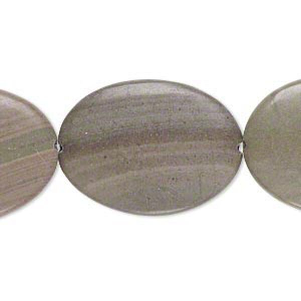 Marble 1pkg3, flat oval bead natural B- grade, 40x30mm image number 0