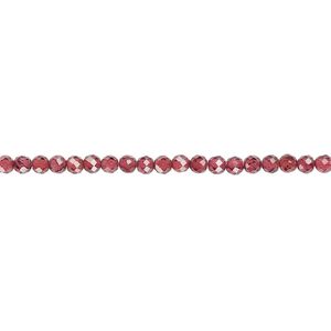 Rhodolite garnet 1pkg1, faceted round bead natural 13 inch 1.5-2mm