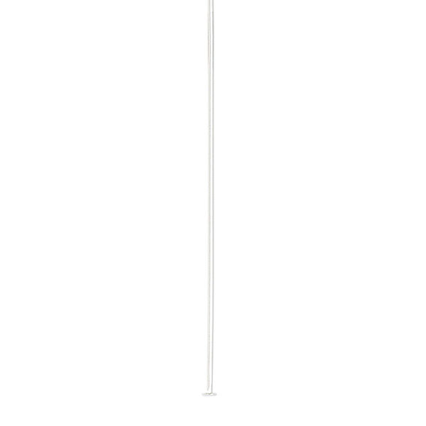 Head pin, sterling silver, 3 inches, 24 gauge. Sold per pkg of 100. image number 0